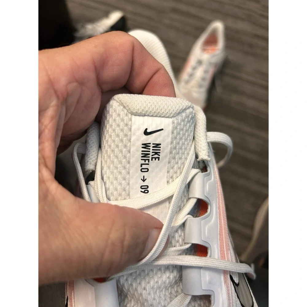 Size 13 - Nike Air Winflo 9 White Bright Orange‎ Yellow Clean